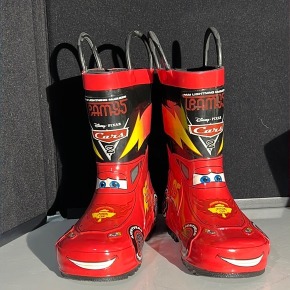 Lightning Cars Wellies Rain Boots Kids 
